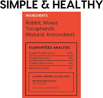 Show full view: Pupford Train Rabbit Natural Freeze-Dried Dog Treats, 2-oz bag slide 8 of 13