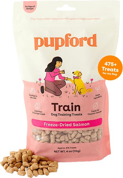 Show full view: Pupford Train Salmon Natural Freeze-Dried Dog Treats, 4-oz bag slide 1 of 13
