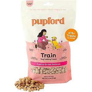 Pupford Train Salmon Natural Freeze-Dried Dog Treats, 4-oz bag