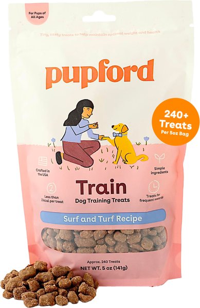 Show full view: Pupford Train Surf & Turf Natural Freeze-Dried Dog Treats, 5-oz pouch slide 1 of 10