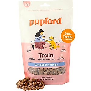 Pupford Train Surf & Turf Natural Freeze-Dried Dog Treats, 5-oz pouch