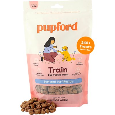 Pupford Pupford Train Surf & Turf Natural Freeze-Dried Dog Treats, 5-oz pouch