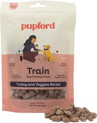 Pupford Train Turkey & Veggies Natural Freeze-Dried Dog Treats, 3-oz pouch