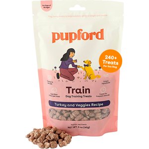 Pupford Train Turkey & Veggies Natural Freeze-Dried Dog Treats, 5-oz pouch