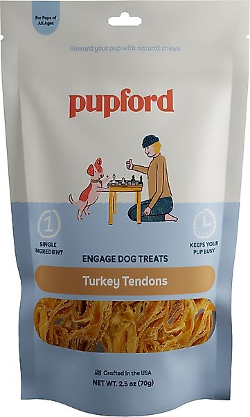 Show full view: Pupford Turkey Tendons Dog Chews, 10 count slide 1 of 11
