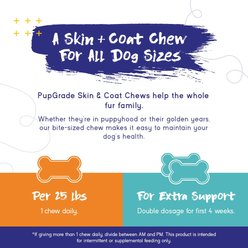 PupGrade Skin & Coat Omega-3 Fish Oil Soft Chew Supplement for Dogs, 60 count slide 2 of 5
