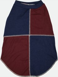 pupp st. Hester Dog Shirt, Maroon/Blue, X-Large