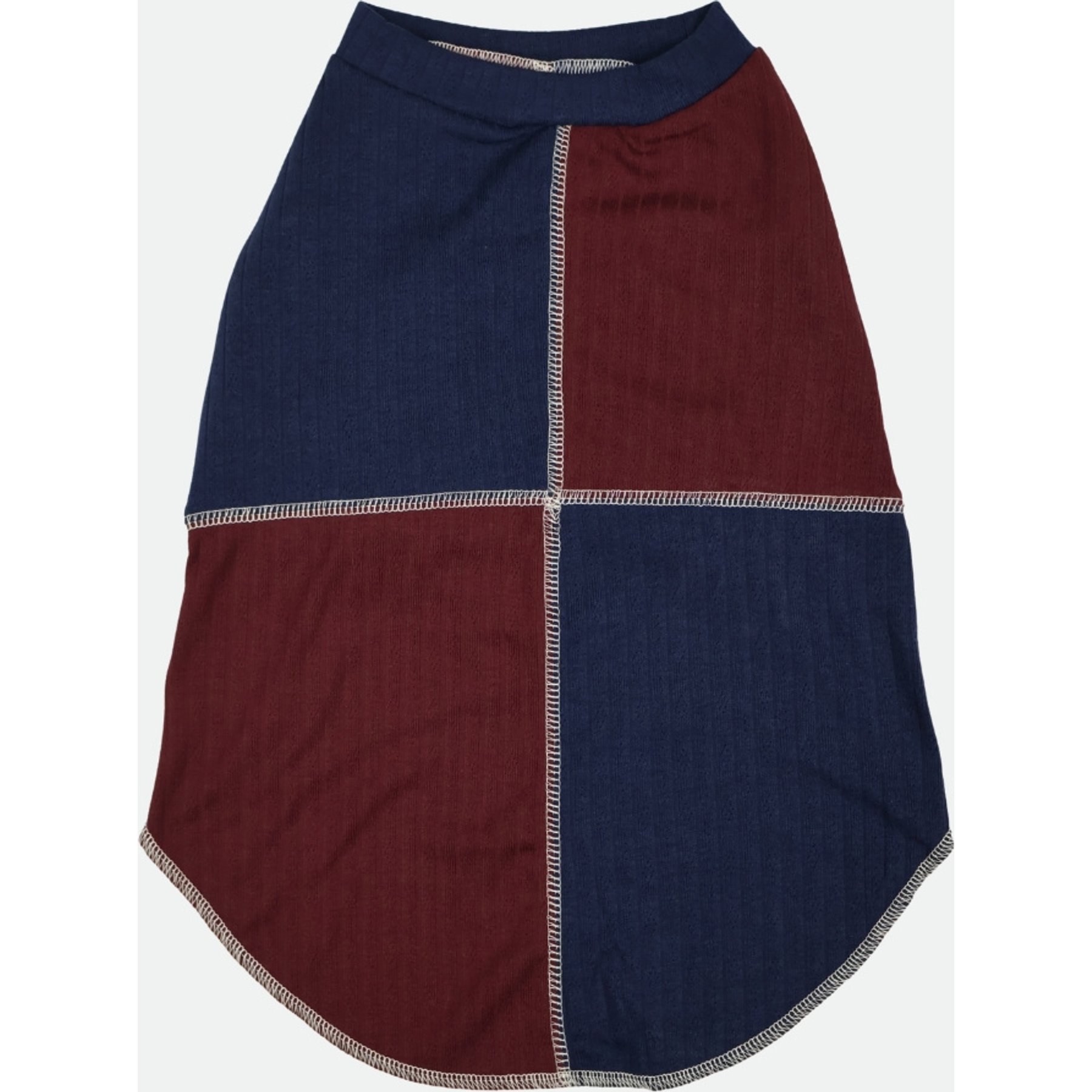 pupp st. Hester Dog Shirt, Maroon/Blue, XX-Large