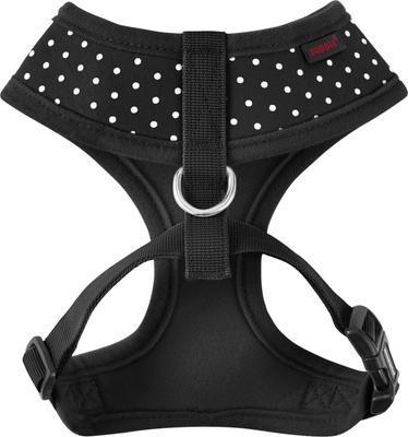 Show full view: Puppia Dotty Print Polyester Back Clip Dog Harness, Black Dotty, Medium: 14.2 to 22.8-in chest slide 7 of 11
