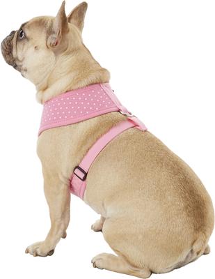 Show full view: Puppia Dotty Print Polyester Back Clip Dog Harness, Pink Dotty, Large: 18.9 to 28.4-in chest slide 4 of 11