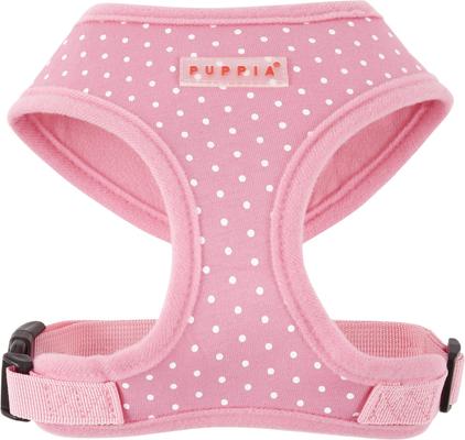 Show full view: Puppia Dotty Print Polyester Back Clip Dog Harness, Pink Dotty, Medium: 14.2 to 22.8-in chest slide 6 of 11