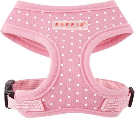 Show full view: Puppia Dotty Print Polyester Back Clip Dog Harness, Pink Dotty, Small: 12.6 to 18.9-in chest slide 6 of 11