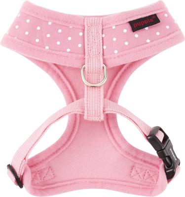 Show full view: Puppia Dotty Print Polyester Back Clip Dog Harness, Pink Dotty, Small: 12.6 to 18.9-in chest slide 7 of 11