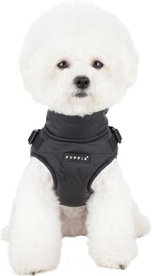 Show full view: Puppia Mountaineer II Coat Dog Harness, Black, Large: 18.9-in chest slide 3 of 5
