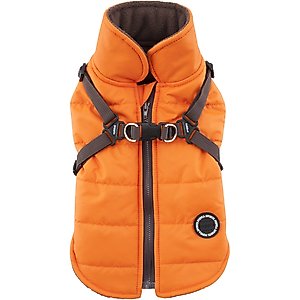 Puppia Mountaineer II Coat Dog Harness, Orange, Large: 18.9-in chest