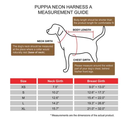 Show full view: Puppia Neon Soft Dog Harness, Orange, Medium slide 4 of 5