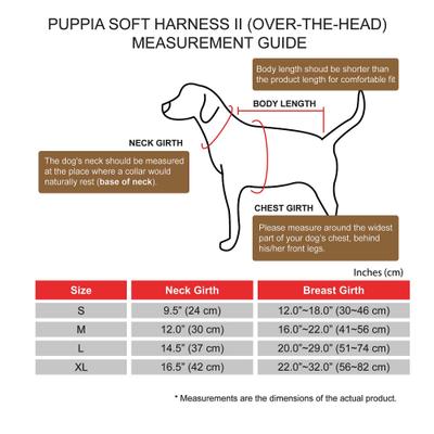 Show full view: Puppia Soft II Dog Harness, Navy, Large: 19 to 26-in chest slide 4 of 5
