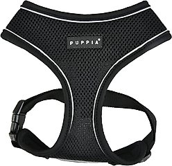 Puppia Soft Pro Dog Harness, Black, Medium: 17 to 23-in chest