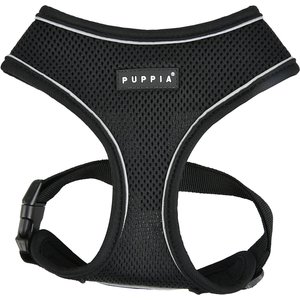Puppia Soft Pro Dog Harness, Black, Medium: 17 to 23-in chest