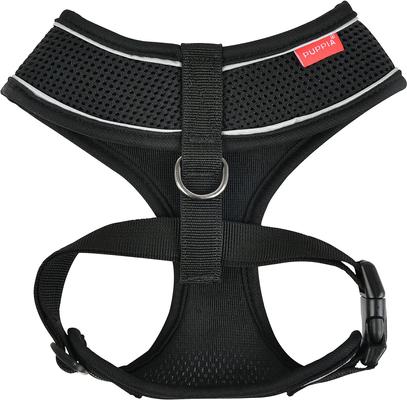 Show full view: Puppia Soft Pro Dog Harness, Black, Medium: 17 to 23-in chest slide 2 of 5