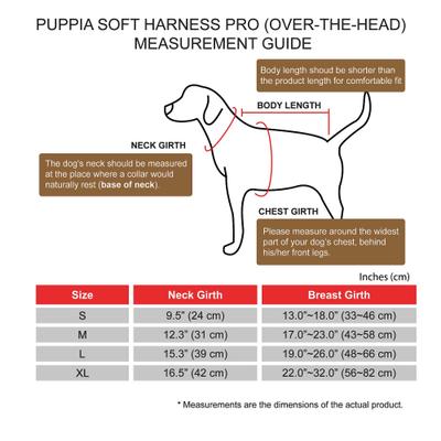 Show full view: Puppia Soft Pro Dog Harness, Green, Medium: 17 to 23-in chest slide 5 of 6