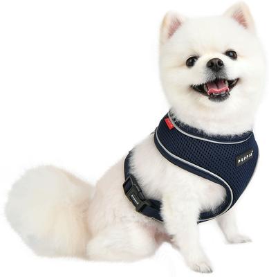 Show full view: Puppia Soft Pro Dog Harness, Navy, Medium: 17 to 23-in chest slide 3 of 5