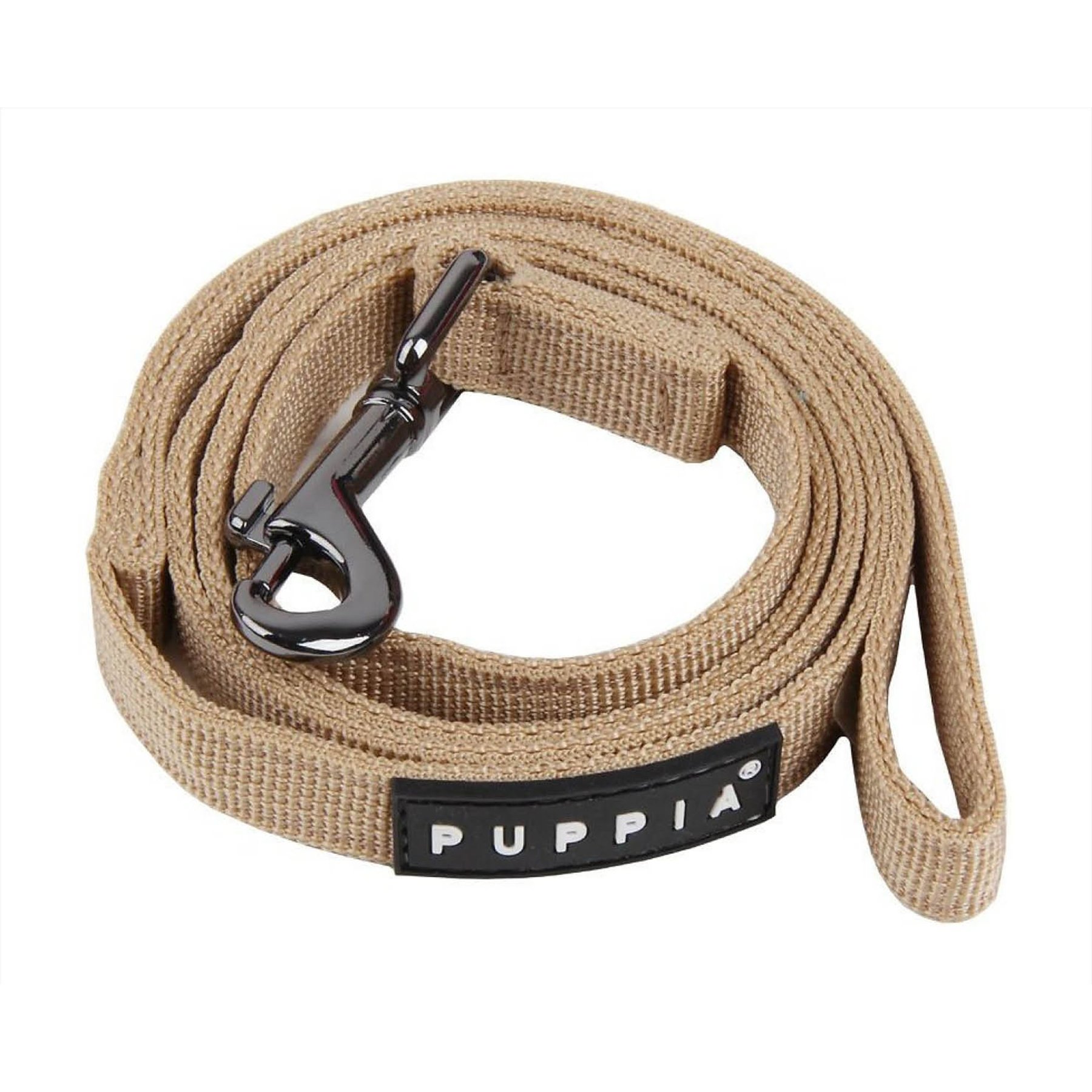 Puppia Two-Tone Polyester Dog Leash, Beige, Large: 4.59-ft long, 0.8-in wide