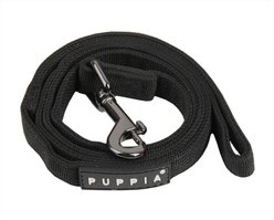 Puppia Two-Tone Polyester Dog Leash, Black, Large: 4.59-ft long, 0.8-in wide
