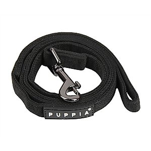 Puppia Two-Tone Polyester Dog Leash, Black, Large: 4.59-ft long, 0.8-in wide