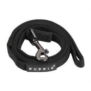Puppia Two-Tone Polyester Dog Leash, Black, Small: 3.81-ft long, 0.4-in wide