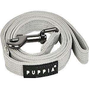Puppia Two-Tone Polyester Dog Leash, Light Grey, Medium: 3.94-ft long, 0.6-in wide