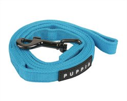 Puppia Two-Tone Polyester Dog Leash, Sky Blue, Small: 3.81-ft long, 0.4-in wide