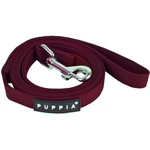 Puppia Two-Tone Polyester Dog Leash, Wine, Medium: 3.94-ft long, 0.6-in wide