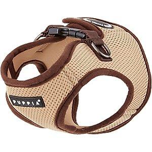 Puppia Vest Polyester Step In Back Clip Dog Harness, Beige, Medium