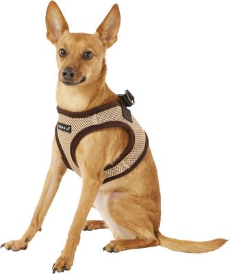 Show full view: Puppia Vest Polyester Step In Back Clip Dog Harness, Beige, Medium slide 3 of 11