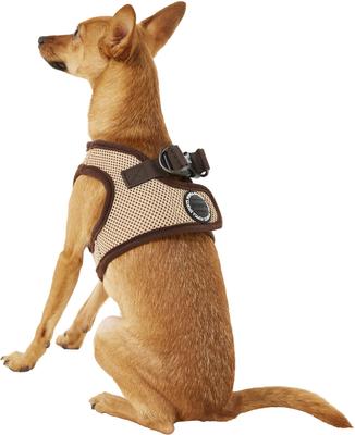 Show full view: Puppia Vest Polyester Step In Back Clip Dog Harness, Beige, Medium slide 4 of 11