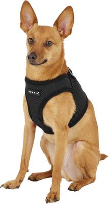 Show full view: Puppia Vest Polyester Step In Back Clip Dog Harness, Black, Medium slide 3 of 11