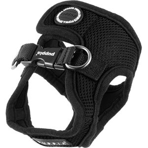 Puppia Vest Polyester Step In Back Clip Dog Harness, Black, Small