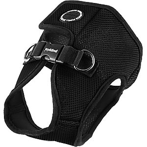 Puppia Vest Polyester Step In Back Clip Dog Harness, Black, X-Large: 20.4-in chest