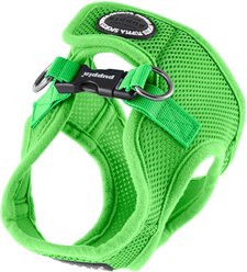 Puppia Vest Polyester Step In Back Clip Dog Harness, Green, Medium: 15.4-in chest