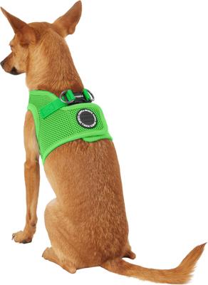 Show full view: Puppia Vest Polyester Step In Back Clip Dog Harness, Green, Medium: 15.4-in chest slide 4 of 11