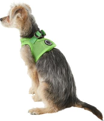 Show full view: Puppia Vest Polyester Step In Back Clip Dog Harness, Green, Small: 12.6-in chest slide 4 of 11