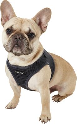 Show full view: Puppia Vest Polyester Step In Back Clip Dog Harness, Grey, Large: 16.9-in chest slide 3 of 11