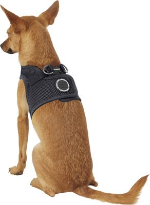 Show full view: Puppia Vest Polyester Step In Back Clip Dog Harness, Grey, Medium slide 5 of 12