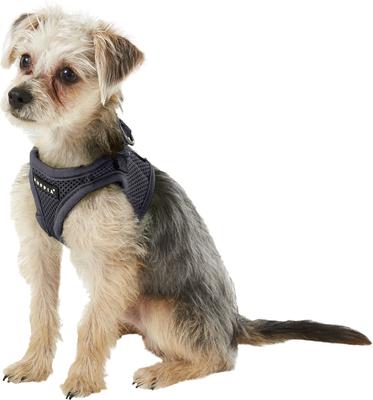 Show full view: Puppia Vest Polyester Step In Back Clip Dog Harness, Grey, Small slide 4 of 12
