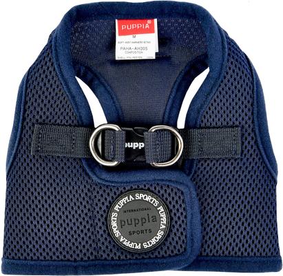 Show full view: Puppia Vest Polyester Step In Back Clip Dog Harness, Navy, Medium: 13.1 to 13.9-in chest slide 3 of 9