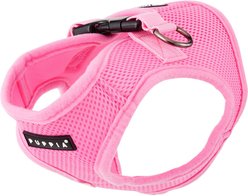Puppia Vest Polyester Step In Back Clip Dog Harness, Pink, Large: 16.9-in chest