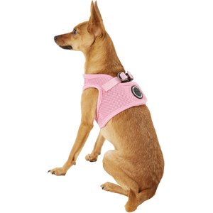 Puppia Vest Polyester Step In Back Clip Dog Harness, Pink, Medium: 15.4-in chest