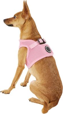 Show full view: Puppia Vest Polyester Step In Back Clip Dog Harness, Pink, Medium: 15.4-in chest slide 5 of 12
