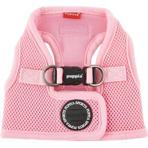 Puppia Vest Polyester Step In Back Clip Dog Harness, Pink, Medium: 15.4-in chest